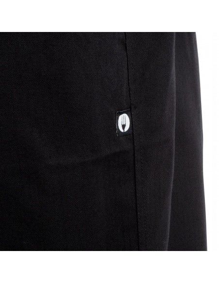 Pantalon de cuisine mixte Chef Works Professionnel chevrons noirs L