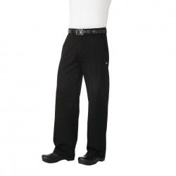 Pantalon de cuisine mixte Chef Works Professionnel chevrons noirs M 2