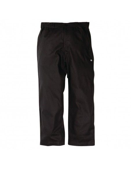 Pantalon de cuisine mixte Chef Works Professionnel chevrons noirs S