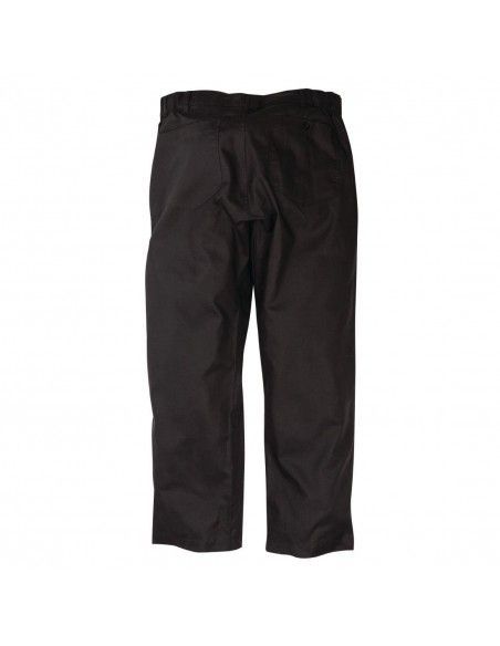 Pantalon de cuisine mixte Chef Works Professionnel chevrons noirs S