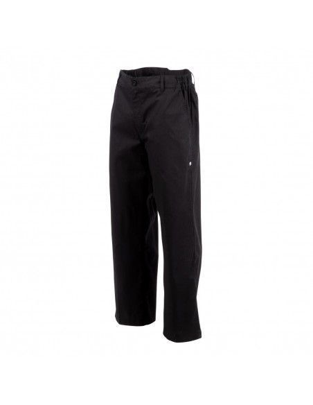 Pantalon de cuisine mixte Chef Works Professionnel chevrons noirs S