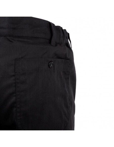 Pantalon de cuisine mixte Chef Works Professionnel chevrons noirs S