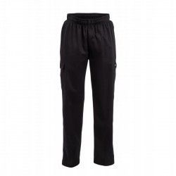 Pantalon de cuisine mixte Chef Works Slim Fit Cargo noir L
