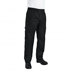 Pantalon de cuisine mixte Chef Works Slim Fit Cargo noir L 2