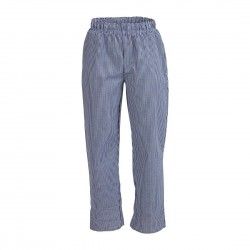 Pantalon de cuisine mixte Whites Vegas petits carreaux bleu et blanc M