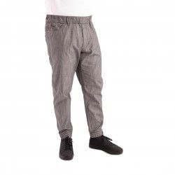 Pantalon de cuisine Works Urban Jogger 257 à fines rayures noires et blanches M 2