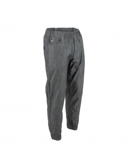Pantalon de cuisine Works Urban Jogger 257 à fines rayures noires et blanches M