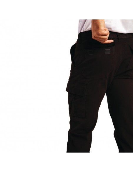 Pantalon homme slim stretch Cargo noir 42