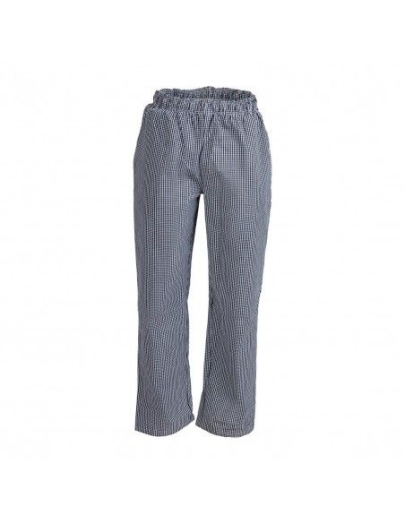 Pantalon de cuisinier mixte Whites Vegas petits carreaux noir et blanc L