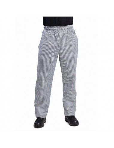 Pantalon de cuisinier mixte Whites Vegas petits carreaux noir et blanc XXL