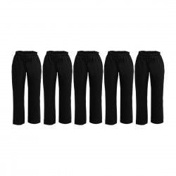 Pantalons de cuisinier mixtes en polycoton Whites Vegas noirs L (lot de 5) 2
