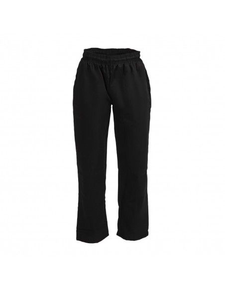 Pantalons de cuisinier mixtes en polycoton Whites Vegas noirs L (lot de 5)