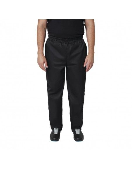 Pantalons de cuisinier mixtes en polycoton Whites Vegas noirs L (lot de 5)