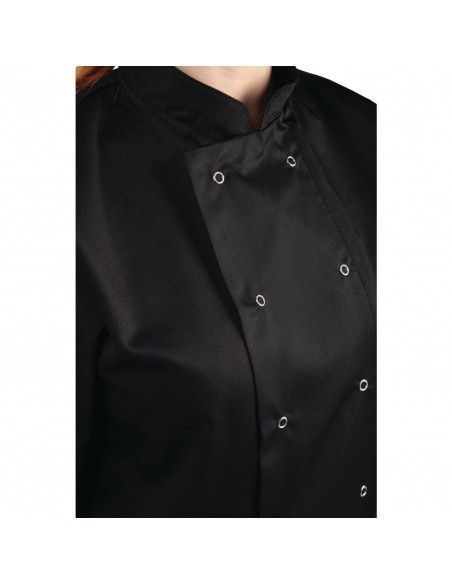Veste de cuisine mixte Whites Vegas manches courtes noire S