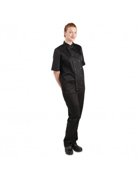 Veste de cuisine mixte Whites Vegas manches courtes noire S