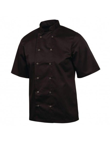 Veste de cuisine mixte Whites Vegas manches courtes noire XXL