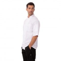 Veste de cuisine mixte blanche Chef Works Montreal Cool Vent M 2
