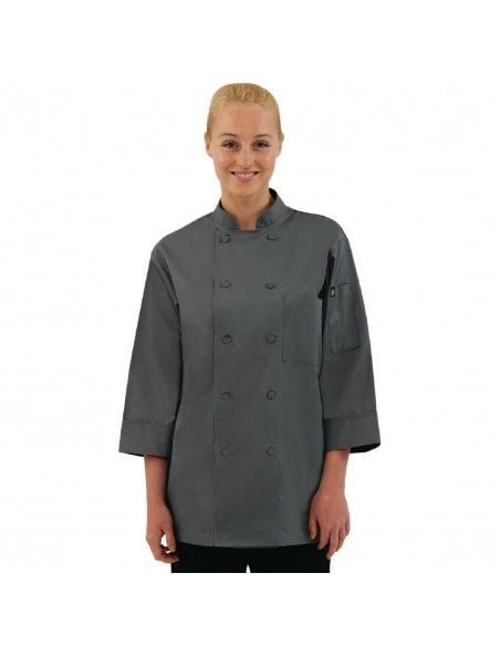 Veste de cuisine mixte Chef Works grise M