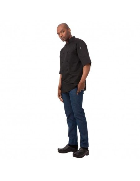 Veste de cuisine mixte Cool Vent Chef Works Montreal noire L