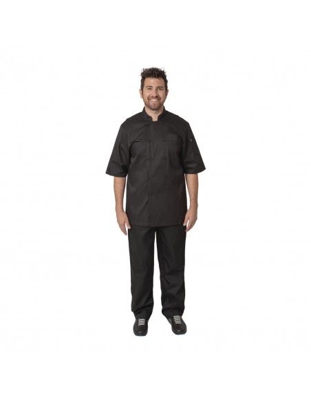 Veste de cuisine mixte Cool Vent Chef Works Montreal noire L