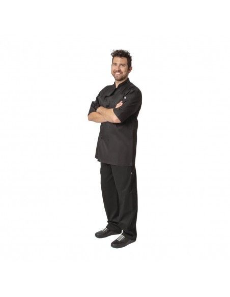 Veste de cuisine mixte Cool Vent Chef Works Montreal noire L