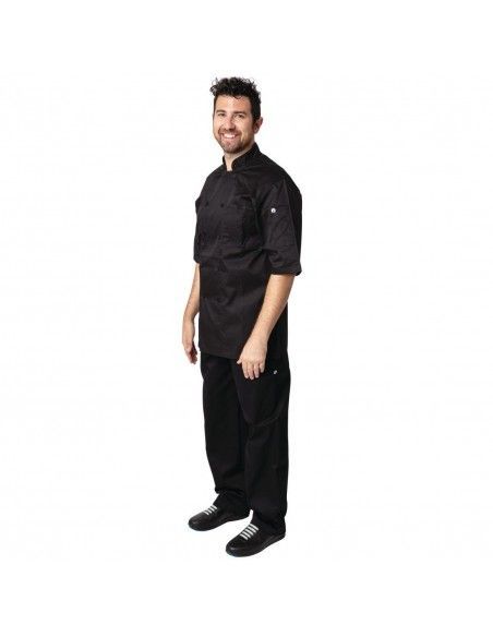 Veste de cuisine mixte Cool Vent Chef Works Montreal noire L