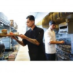 Veste de cuisine mixte Cool Vent Chef Works Montreal noire M 2