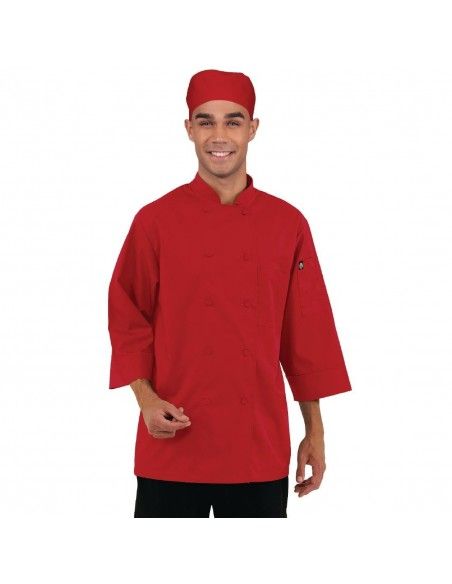 Veste de cuisine mixte Chef Works rouge S