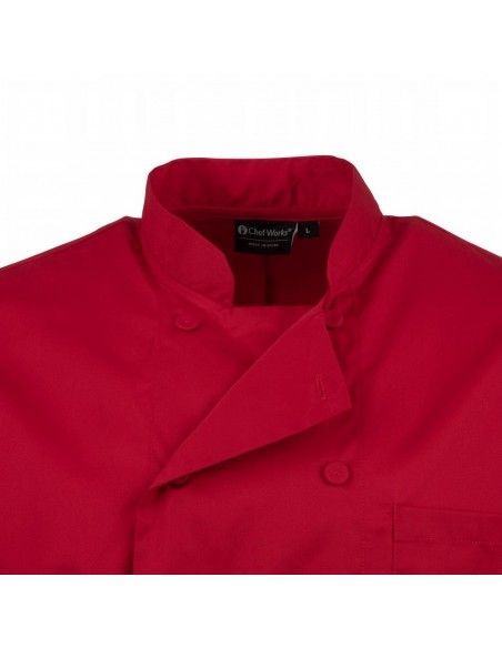 Veste de cuisine mixte Chef Works rouge S