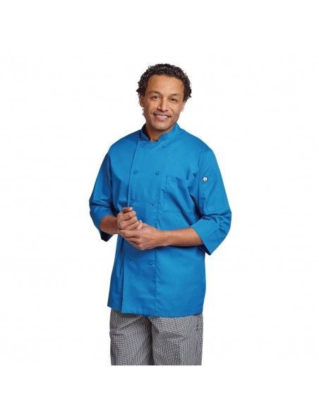 Veste de cuisine mixte Chef Works bleue L
