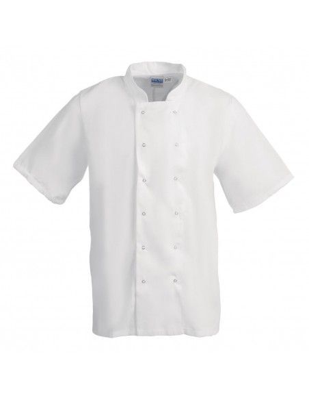 Veste de cuisine Whites Boston manches courtes blanche XL