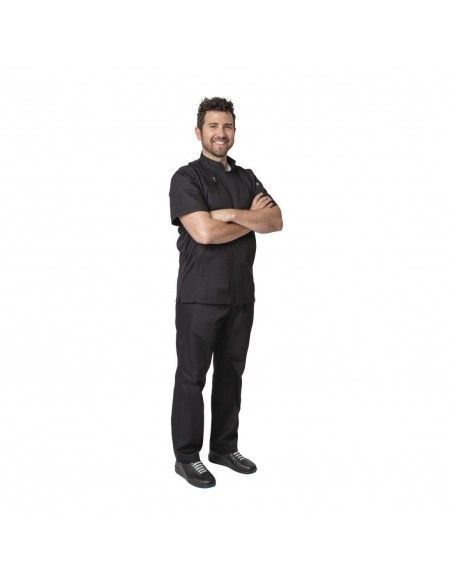 Veste de cuisine mixte Cool Vent Chef Works Urban Springfield noire L