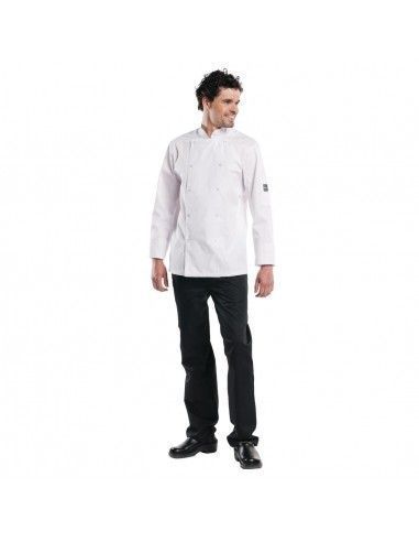 Veste de cuisine mixte Chaud Devant Hilton Poco manches longues blanche M