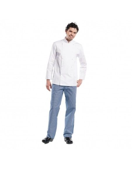 Veste de cuisine mixte Chaud Devant Hilton Poco manches longues blanche S