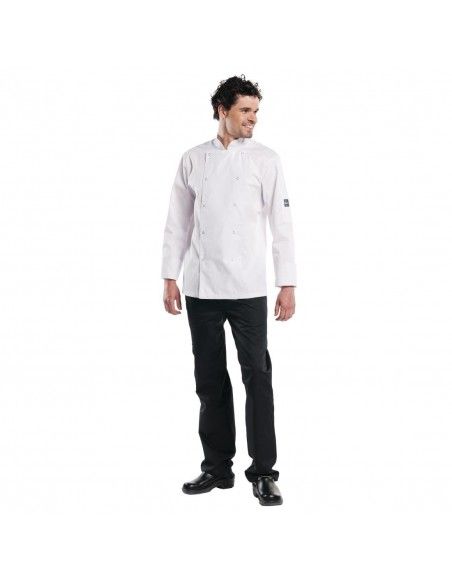 Veste de cuisine mixte Chaud Devant Hilton Poco manches longues blanche XS