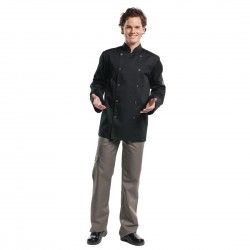 Veste de cuisine mixte Chaud Devant Hilton Poco manches longues noire L