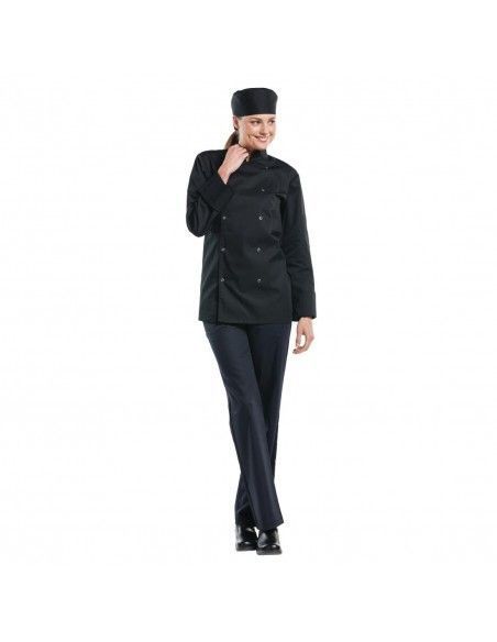 Veste de cuisine mixte Chaud Devant Hilton Poco manches longues noire L