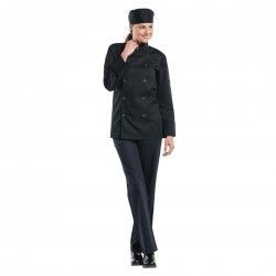 Veste de cuisine mixte Chaud Devant Hilton Poco manches longues noire S 2