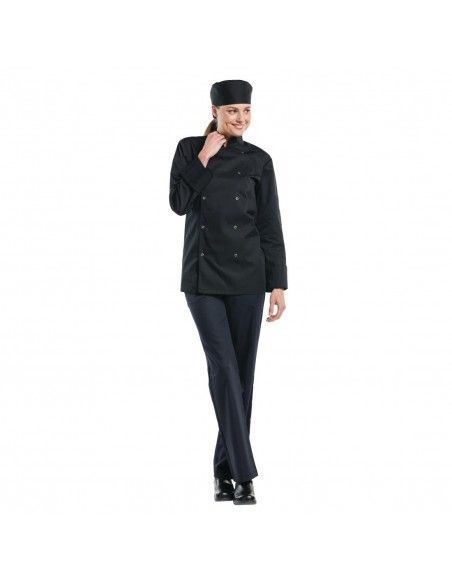 Veste de cuisine mixte Chaud Devant Hilton Poco manches longues noire S