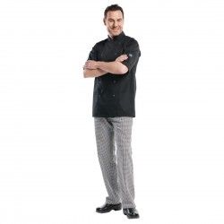 Veste de cuisine mixte Chaud Devant Hilton Poco manches courtes noire S 2