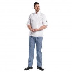 Veste de cuisine mixte Chaud Devant Hilton Poco manches courtes blanche XL
