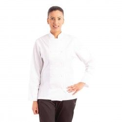 Veste de cuisine mixte blanche à manches longues Chef Works Calgary Cool Vent L 2