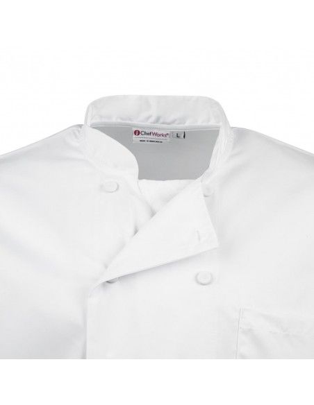 Veste de cuisine mixte blanche à manches longues Chef Works Calgary Cool Vent L