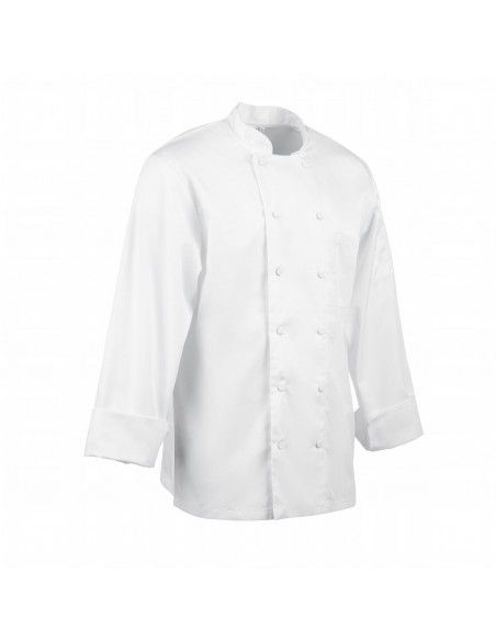 Veste de cuisine mixte blanche à manches longues Chef Works Calgary Cool Vent L