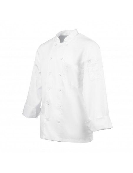 Veste de cuisine mixte blanche à manches longues Chef Works Calgary Cool Vents M