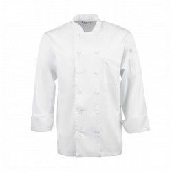 Veste de cuisine mixte blanche à manches longues Chef Works Calgary Cool Vent XXL