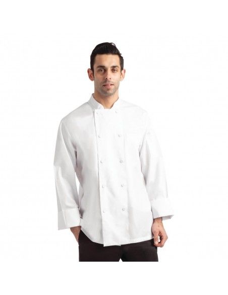 Veste de cuisine mixte blanche à manches longues Chef Works Calgary Cool Vent XXL