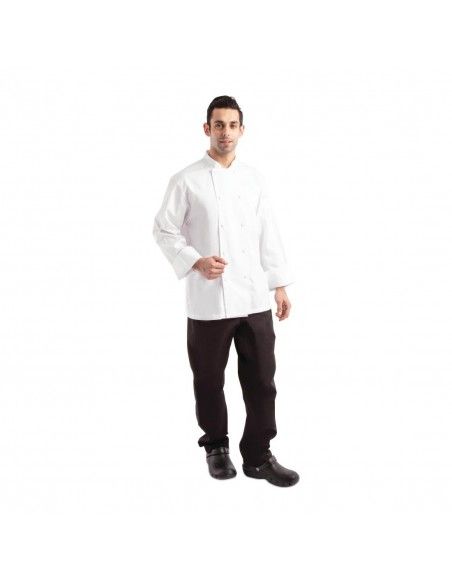 Veste de cuisine mixte blanche à manches longues Chef Works Calgary Cool Vent XXL
