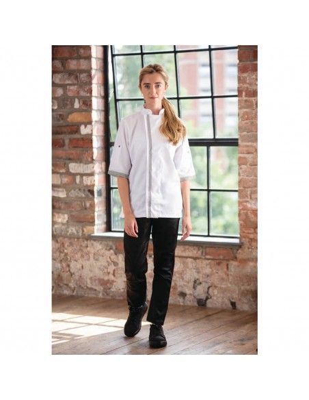 Veste de cuisine blanche à manches courtes Southside M