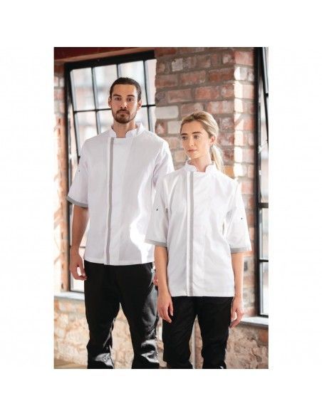 Veste de cuisine blanche à manches courtes Southside M